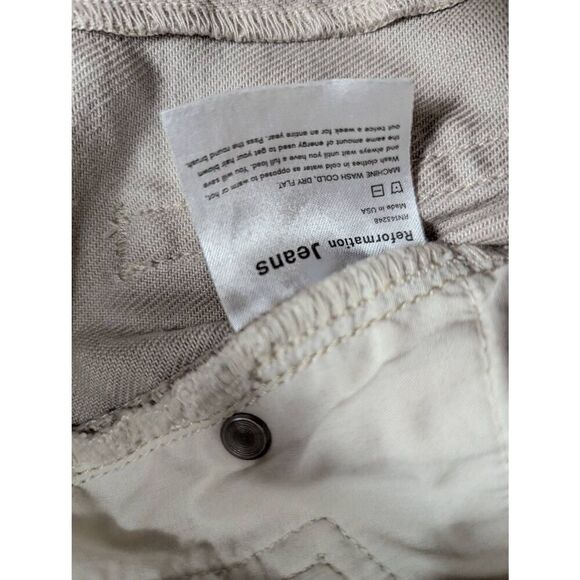 Reformation Cynthia tonal reworked high rise straight jeans 26 - Picture 7 of 11